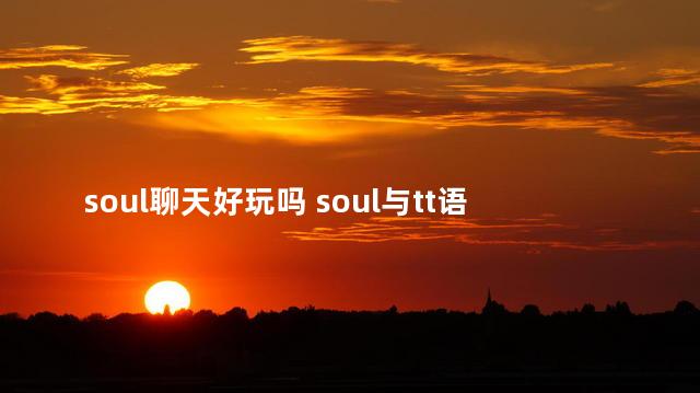 soul聊天好玩吗 soul与tt语音那个好玩